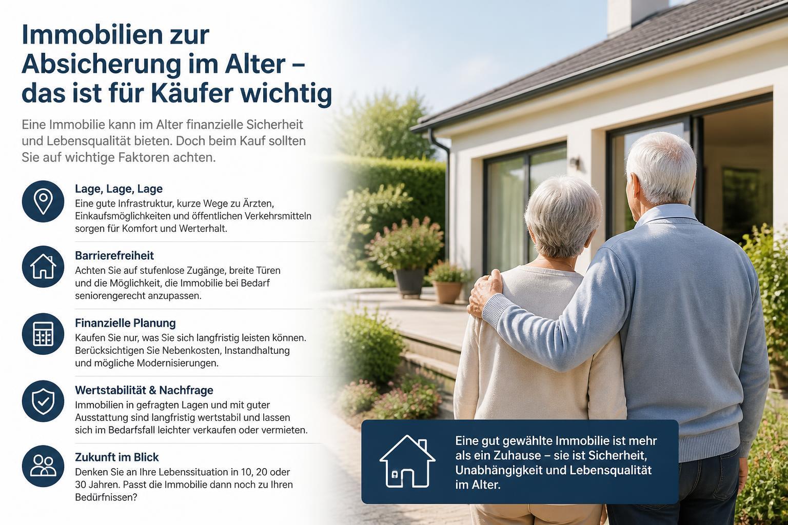 Immobilien zur Absicherung im Alter – das ist für Käufer wichtig